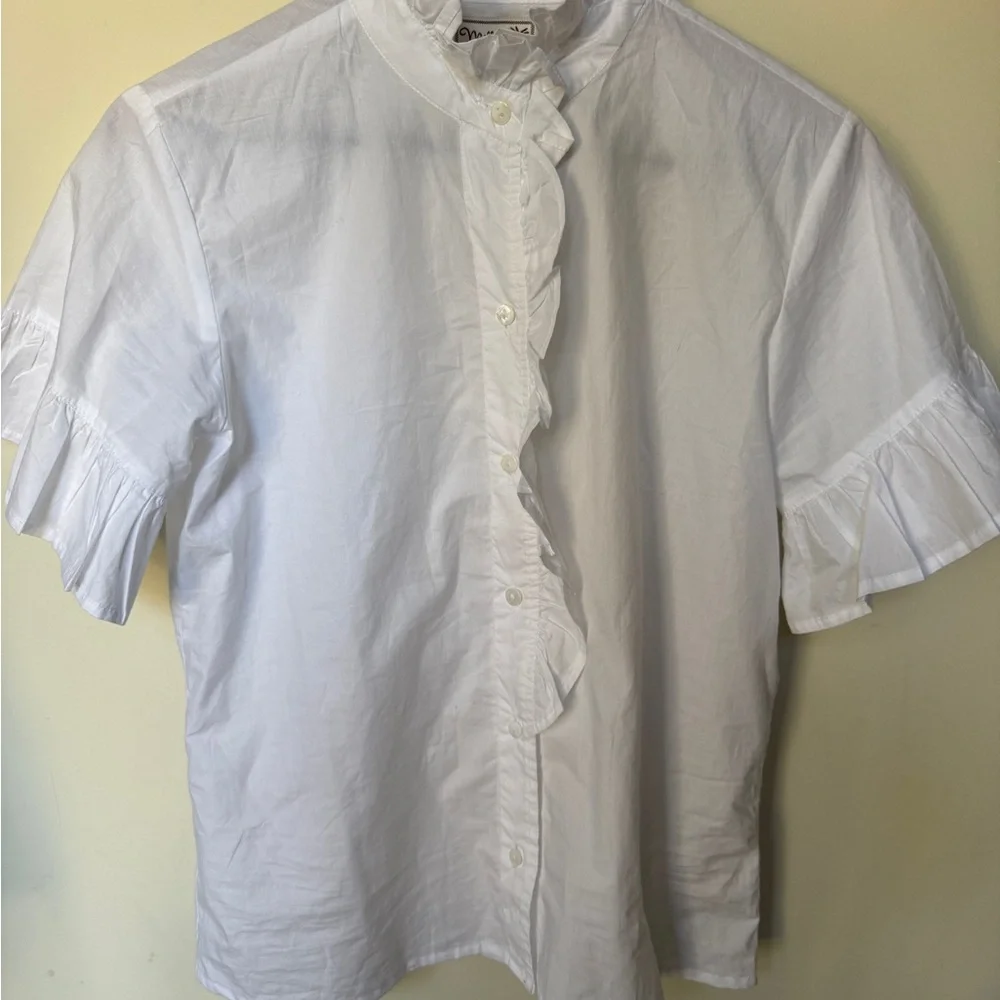 Mille Vanessa Cotton Ruffle Blouse - Picture 2 of 3